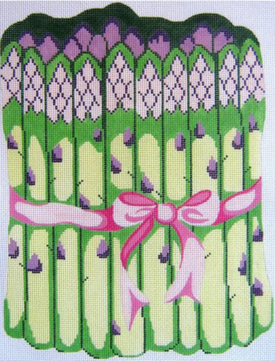 silver needle asparagus needlepoint canvas