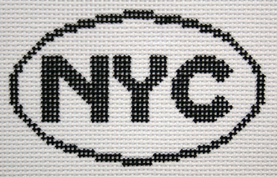 silver needle nyc oval needlepoint canvas