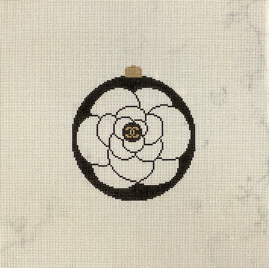 skooters designs chanel Camilla Flower ornament needlepoint canvas