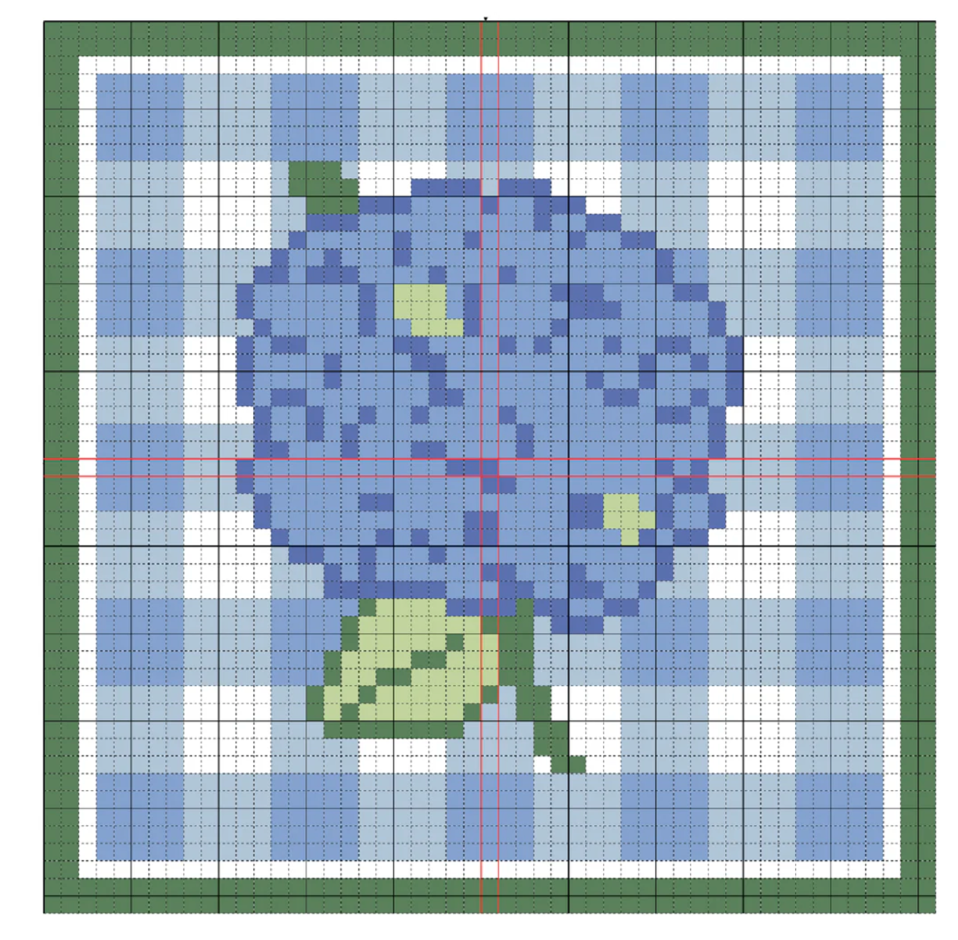 sls Hydrangea Coaster blue gingham needlepoint canvas