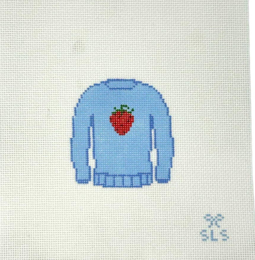sls needlepoint Strawberry Sweater canvas