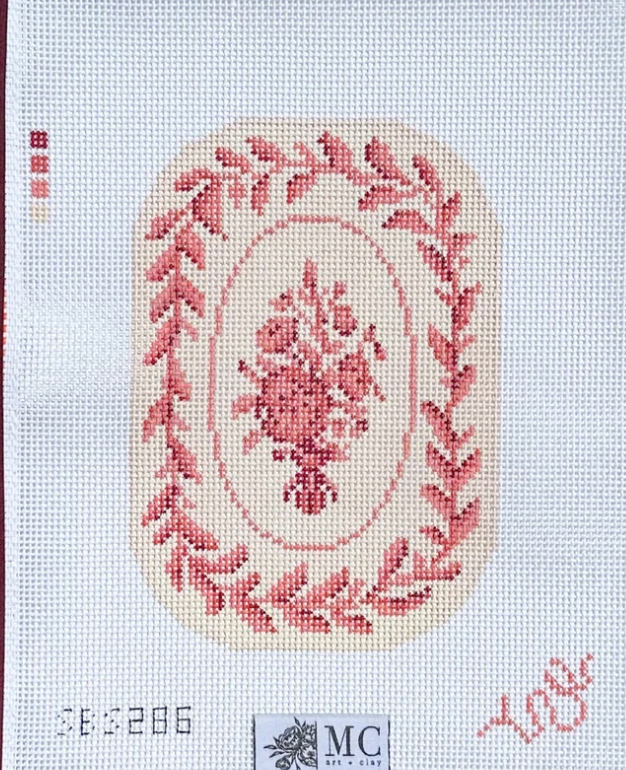 spellbound stitchery Bouquet in Blush needlepoint canvas