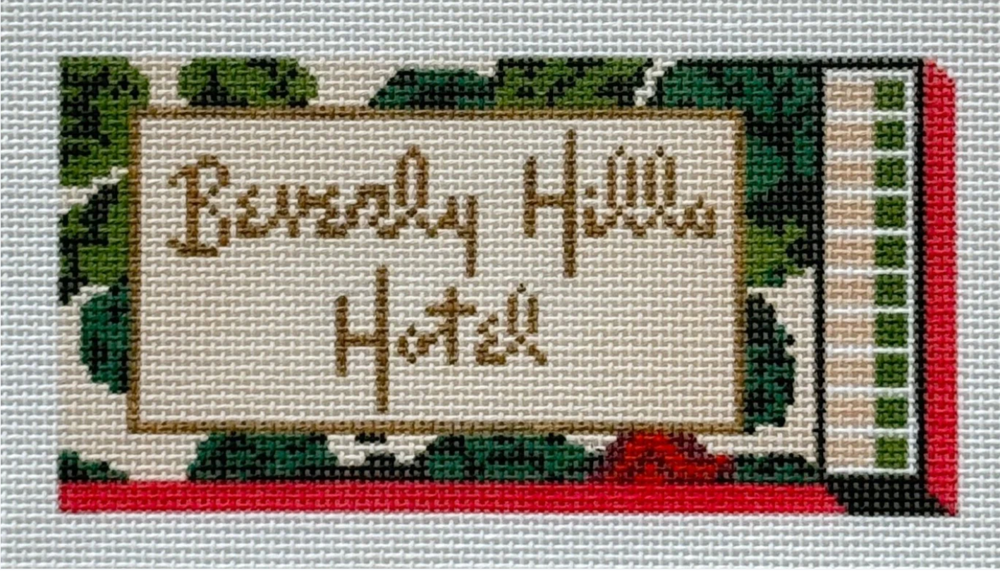spruce st beverly hills hotel matchbook needlepoint canvas