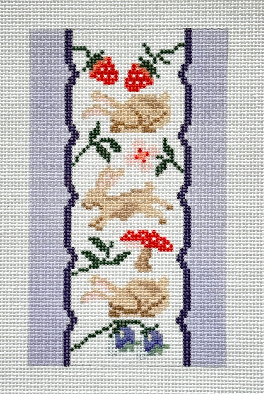 spruce street Bunny and Strawberries Eyeglass Case needlepoint canvas