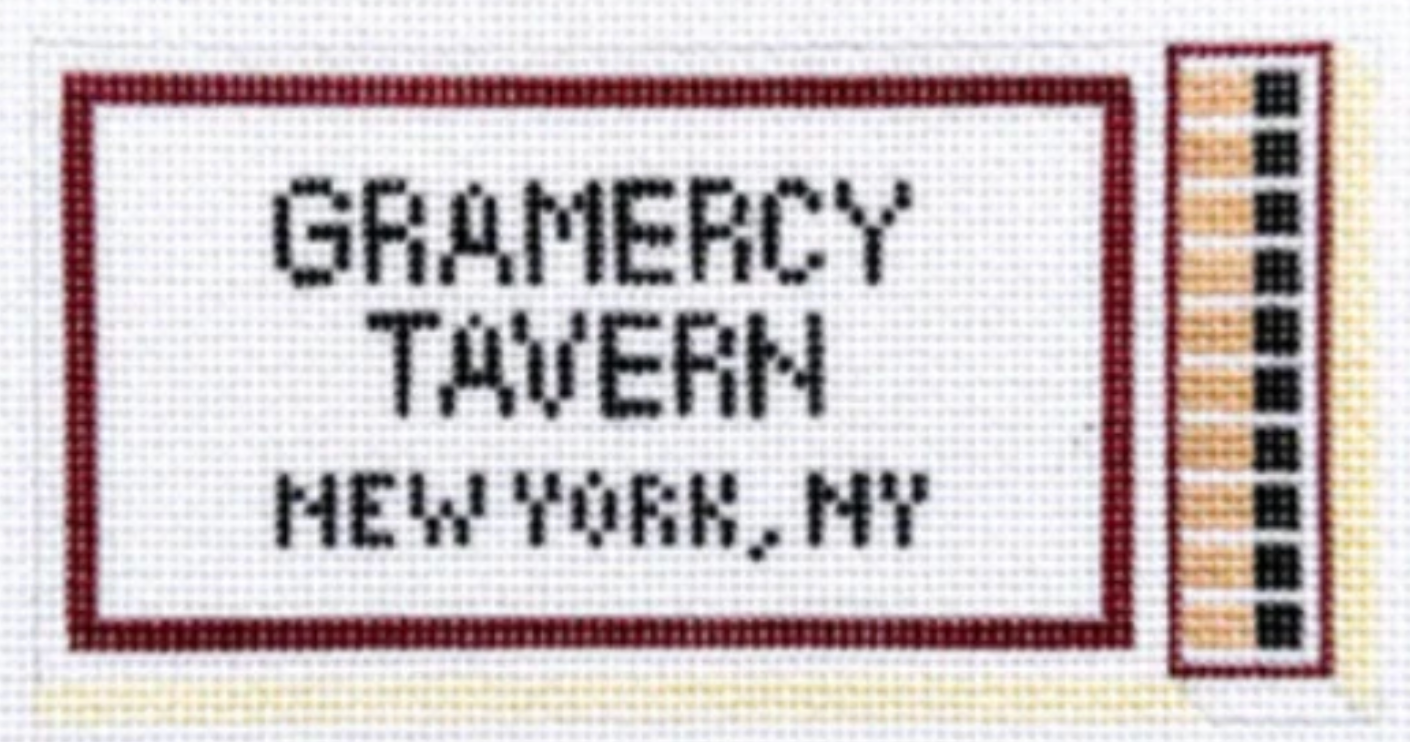 spruce street Gramercy Tavern Matchbox needlepoint canvas
