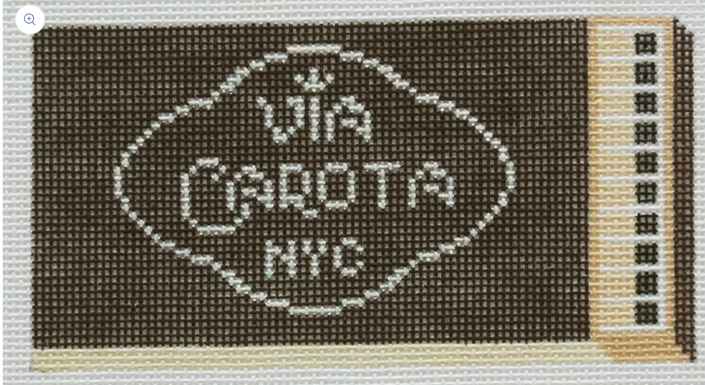 spruce street Via Carota Matchbox needlepoint canvas