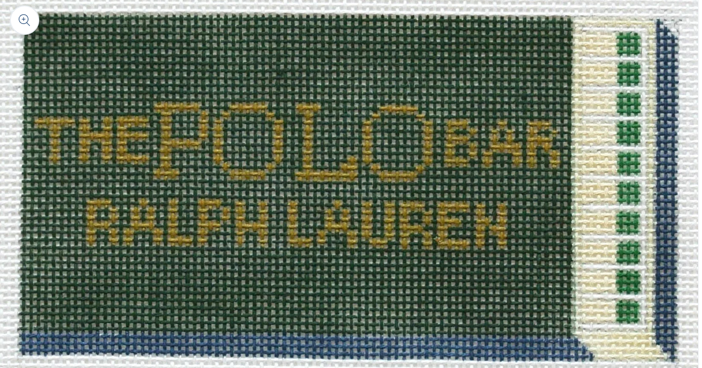 spruce street studio The Polo Bar Matchbox needlepoint canvas