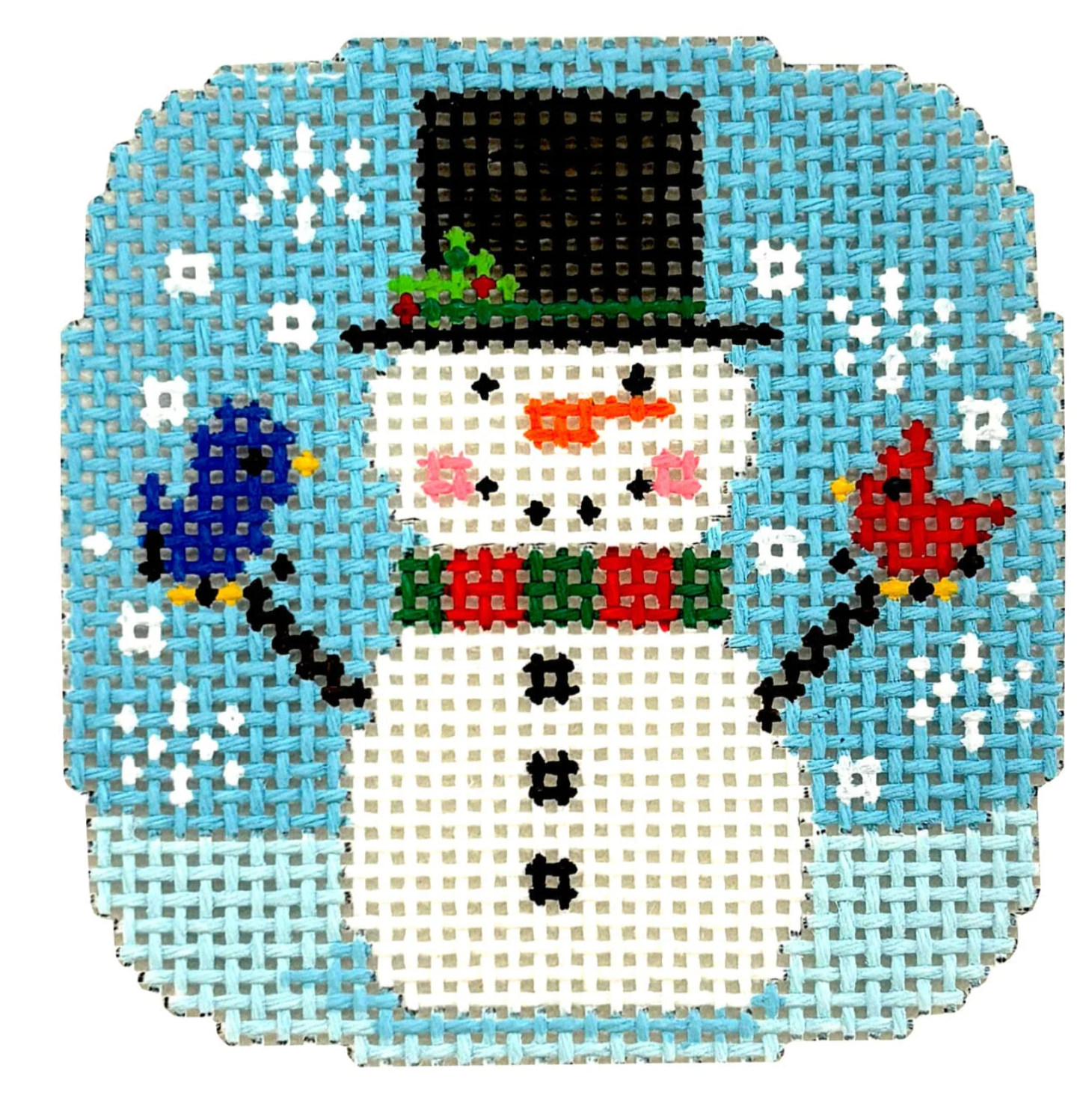 stark art Snowman Squircle needlepoint canvas