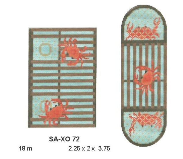 starke art 3D Crab Trap ornament needlepoint canvas