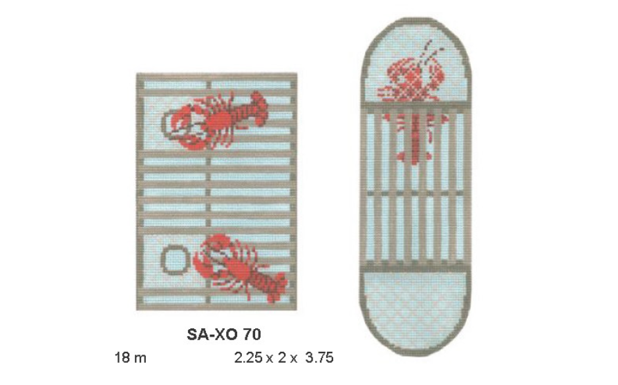 starke art 3d curved lobster trap needlepoint canvas