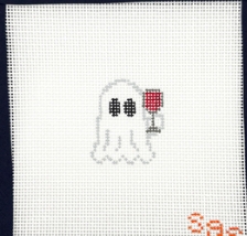stitch avenue studio Bordeaux and Boos Red Wine Ghost Mini needlepoint canvas