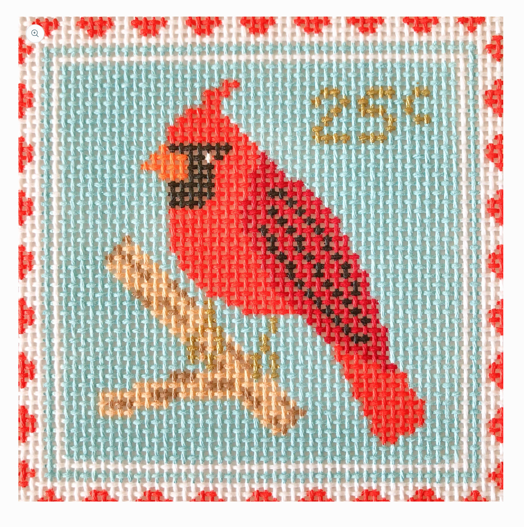 stitch rock Cardinal Stamp needlepoint canvas