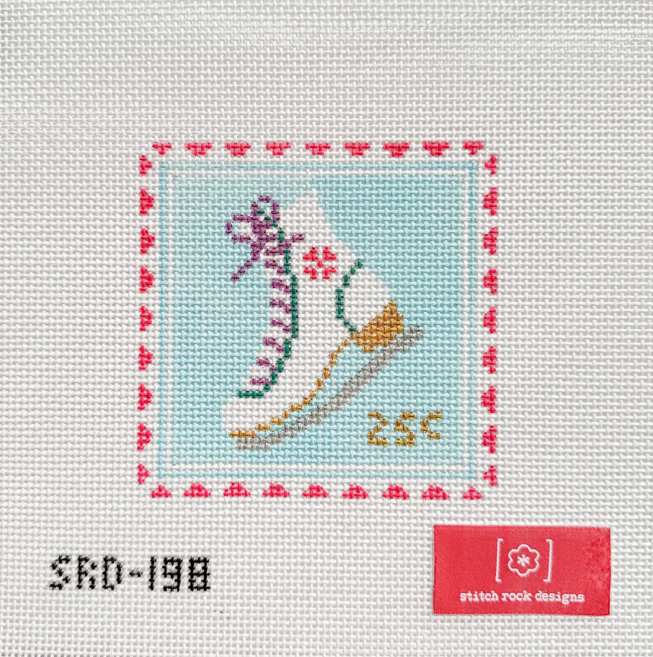 stitch rock Ice Skate Stamp needlepoint canvas