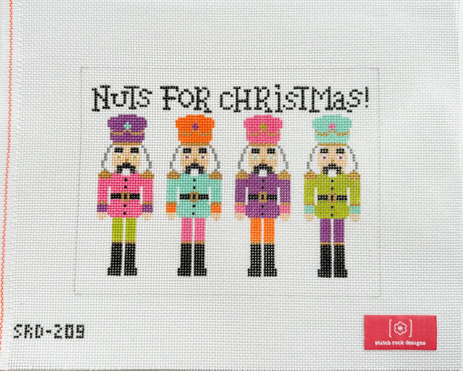 stitch rock Nuts for Christmas nutcracker needlepoint canvas