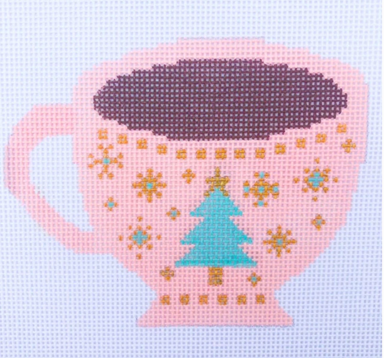 stitch rock Pink Coffee Mug needlepoint canvas