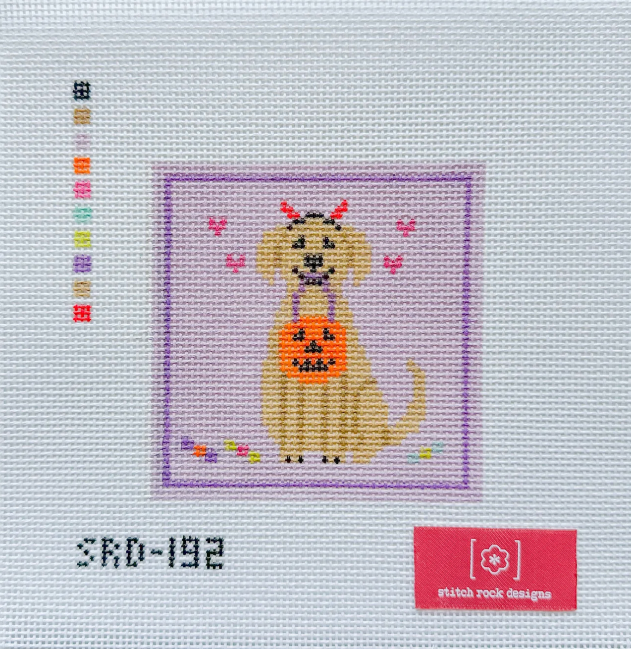 stitch rock Trick or Treat Pup needlepoint canvas