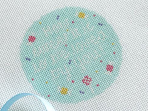 stitch style How Sweet it is to be Loved by You needlepoint canvas