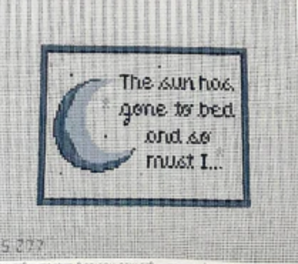stitch style The Sun Has Gone To Bed needlepoint canvas