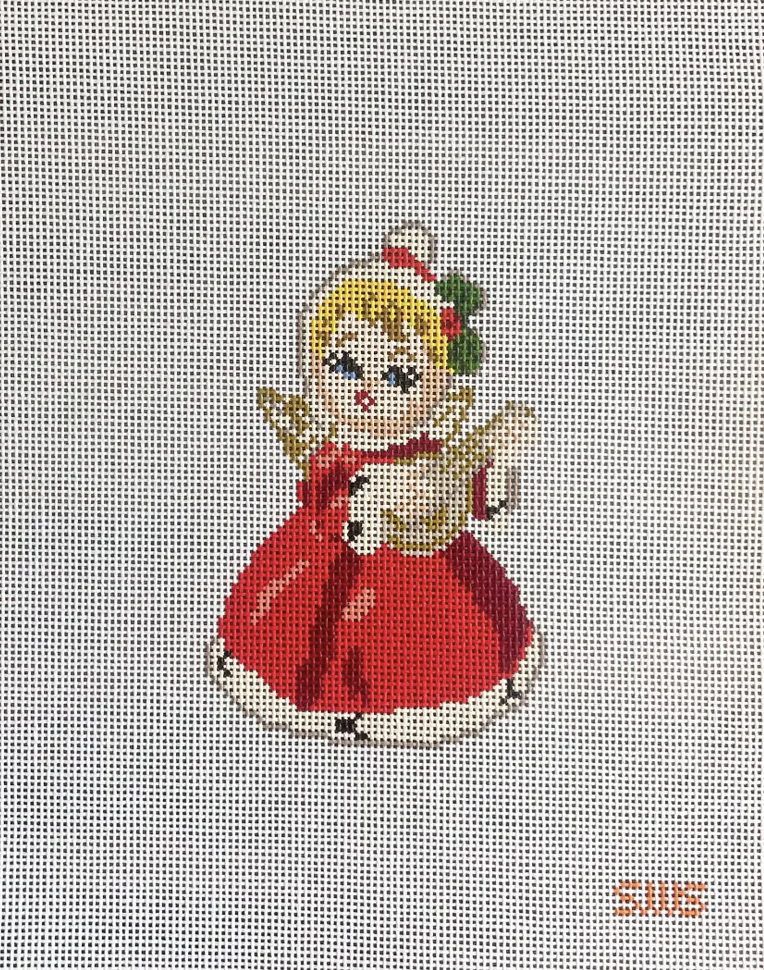  stitching with stacey Christmas Mandolin Angel needlepoint canvas