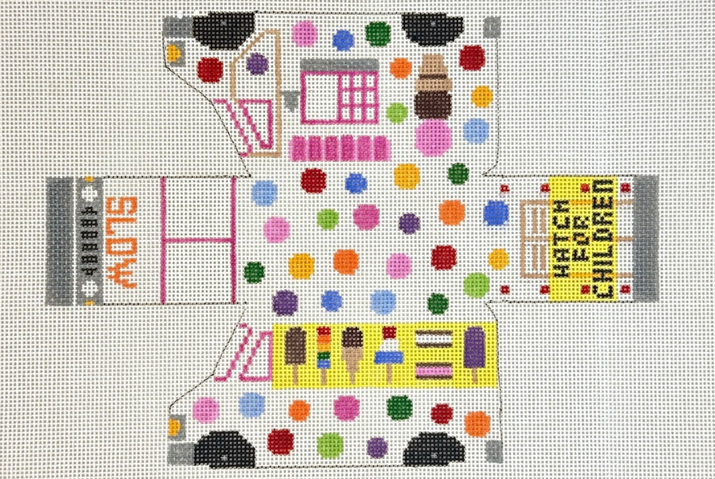 studio midwest 3D Ice Cream Truck needlepoint canvas