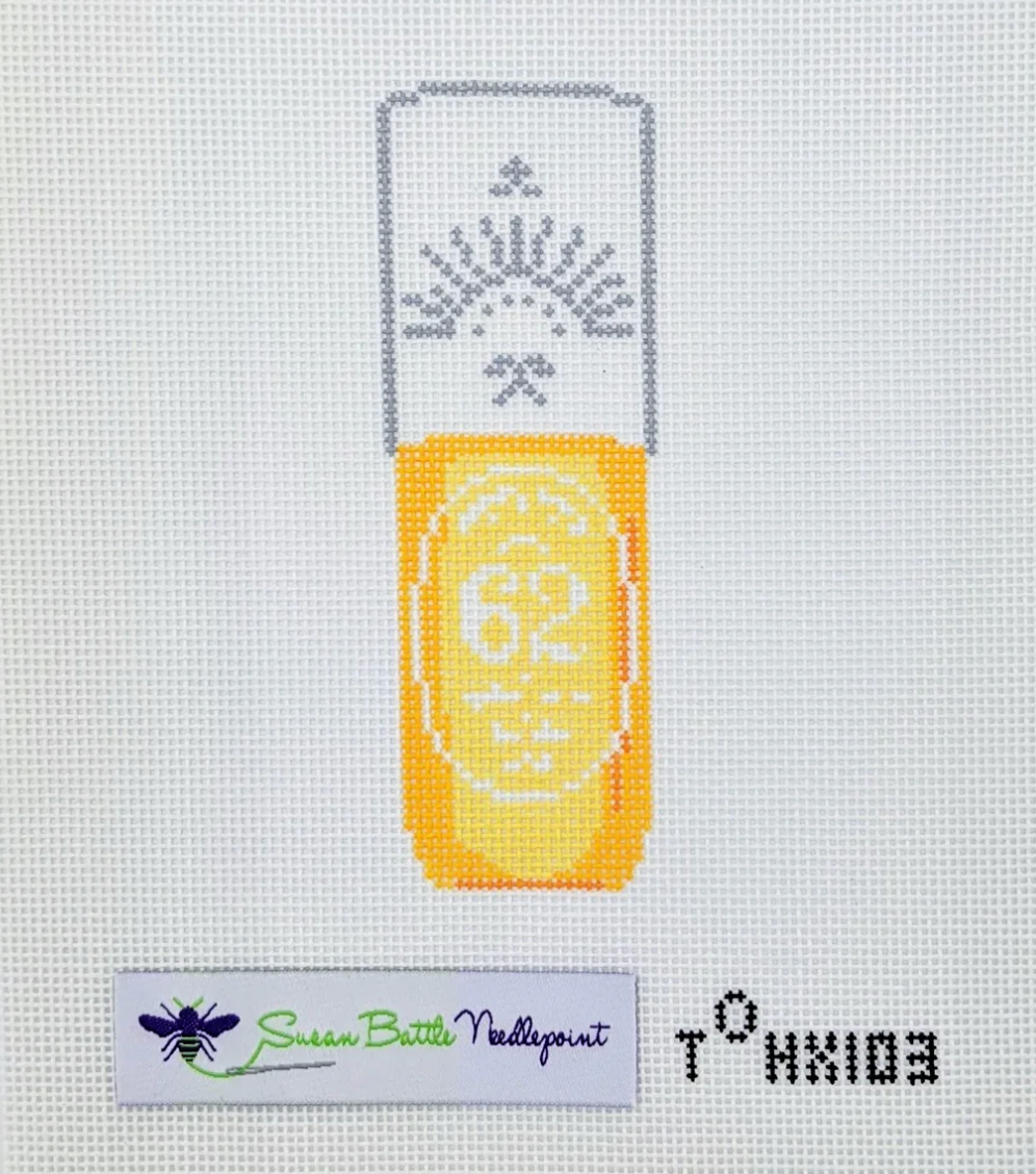 susan battle Sol de Janeiro Bottle needlepoint canvas