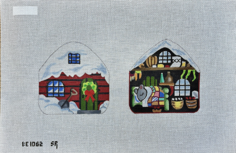 susan roberts Mouse House 2 Sided Barbara Eyre needlepoint canvas