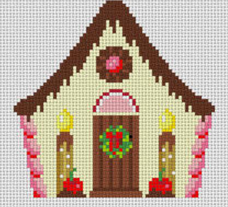 susan roberts cherry and chocolate house needlepoint canvas