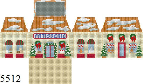 susan roberts patisserie 3d house SR5512 needlepoint canvas