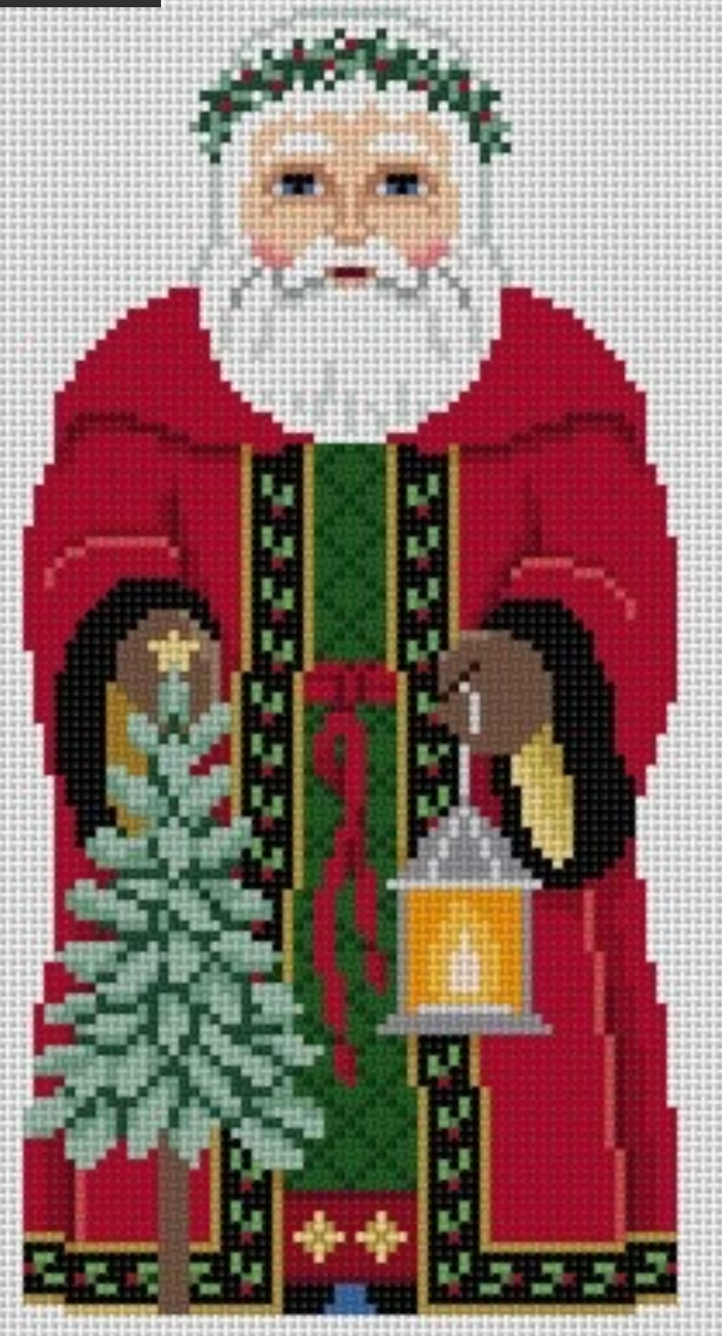 susan roberts pere noel needlepoint canvas