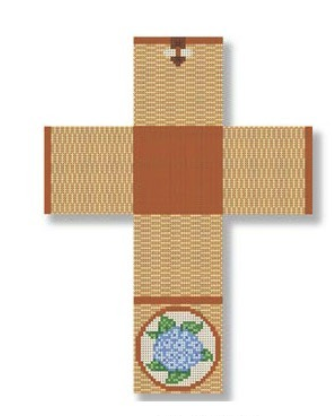 starke art 3D Nantucket Basket Box With Hydrangeas needlepoint canvas