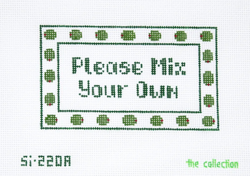 Please Mix Your Own – Rita's needlepoint