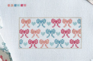 the stitched bowtique Tied Together Insert needlepoint canvas