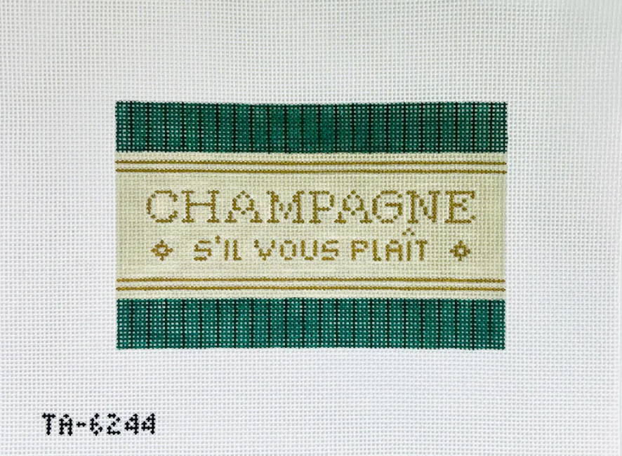 thorn alexander Champagne S'il Vous Plait needlepoint canvas