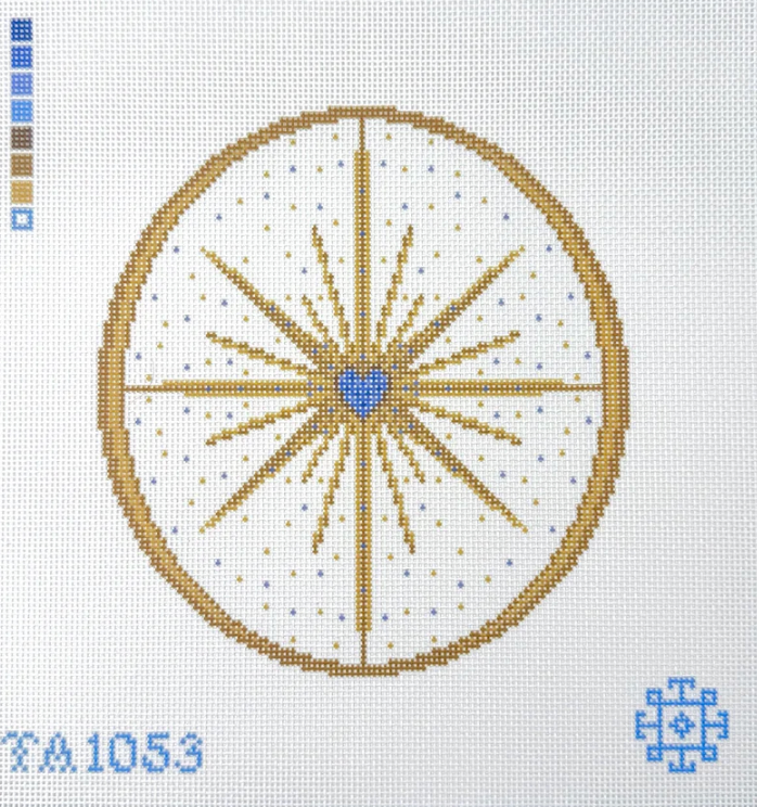 thorn alexander Star White Printed needlepoint Canvas