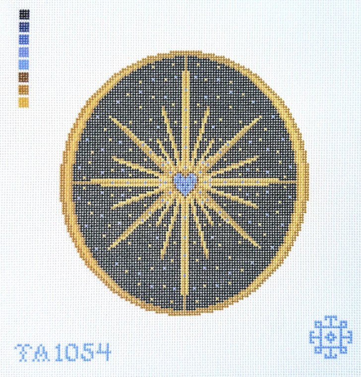 thorn alexander Star blue Printed needlepoint Canvas