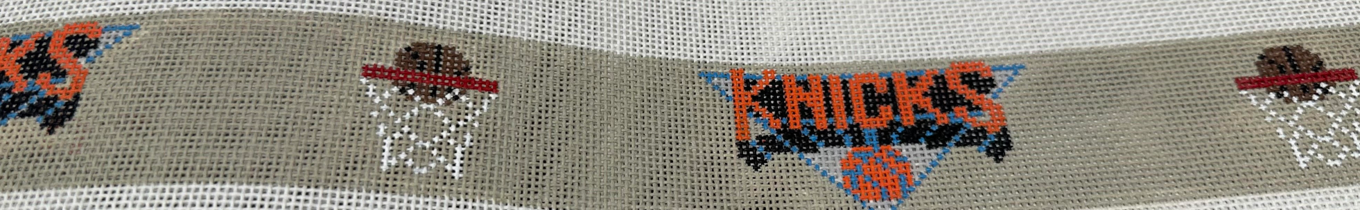 voila New York Knicks Belt needlepoint canvas