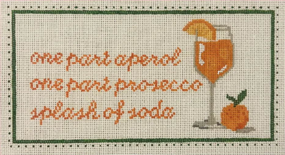 whats the stitch Aperol Spritz Recipe needlepoint canvas