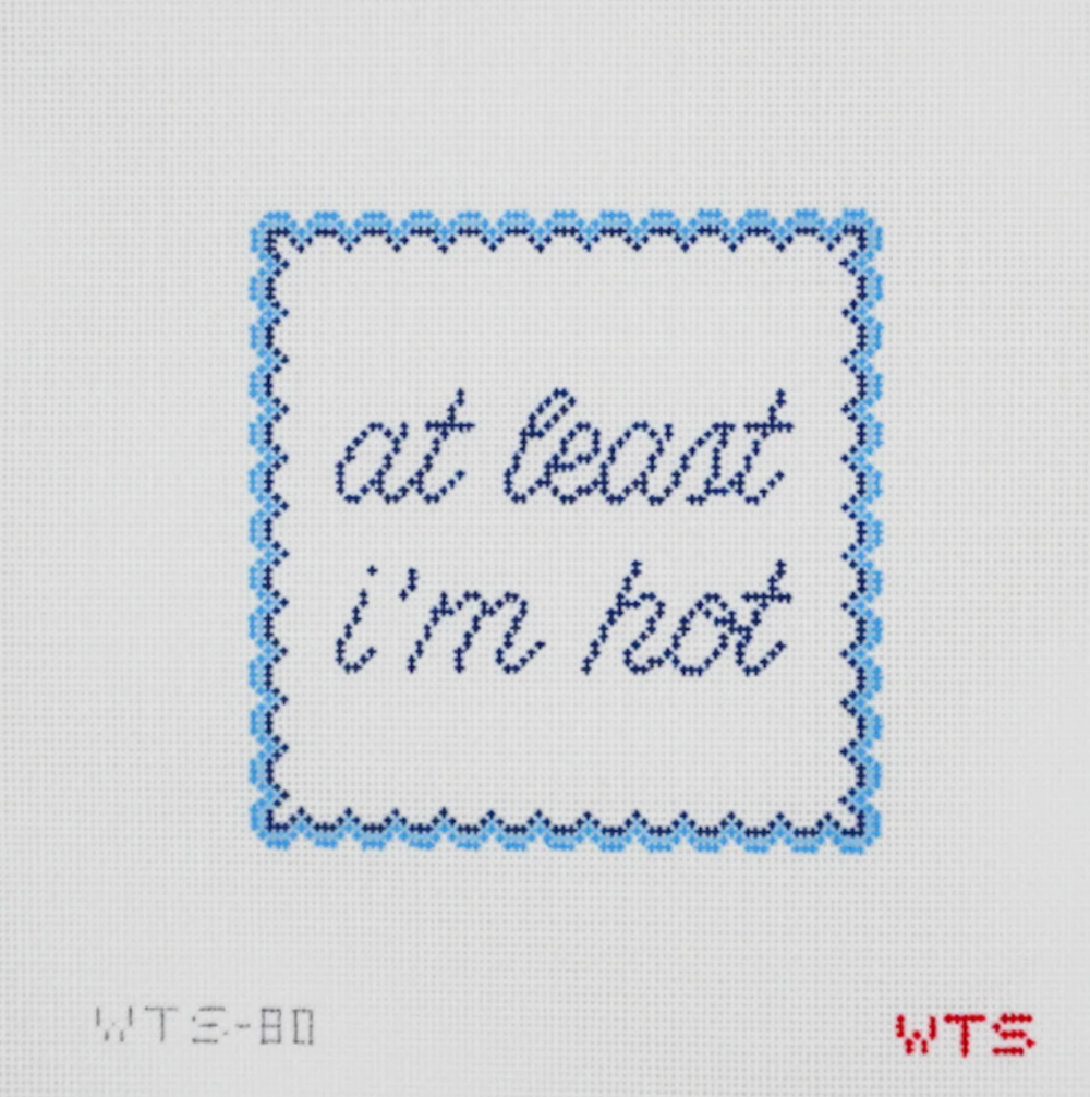 whats the stitch At Least I'm Hot needlepoint canvas