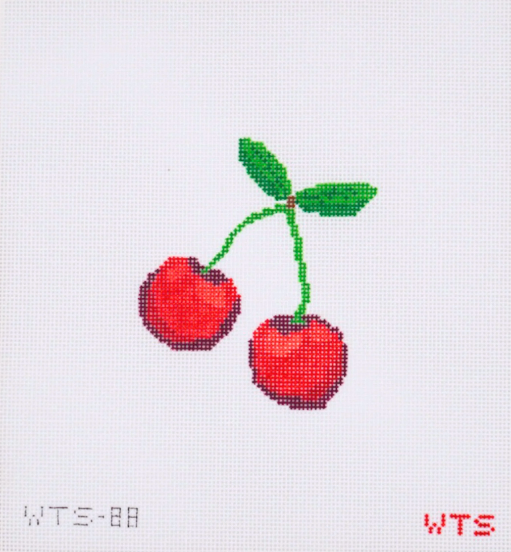 whats the stitch Cherries needlepoint canvas