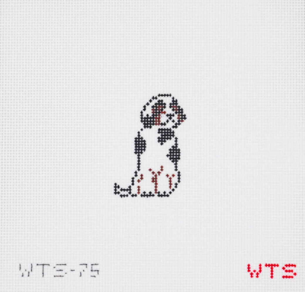 whats the stitch Mini Cavalier Tri-Color needlepoint canvas