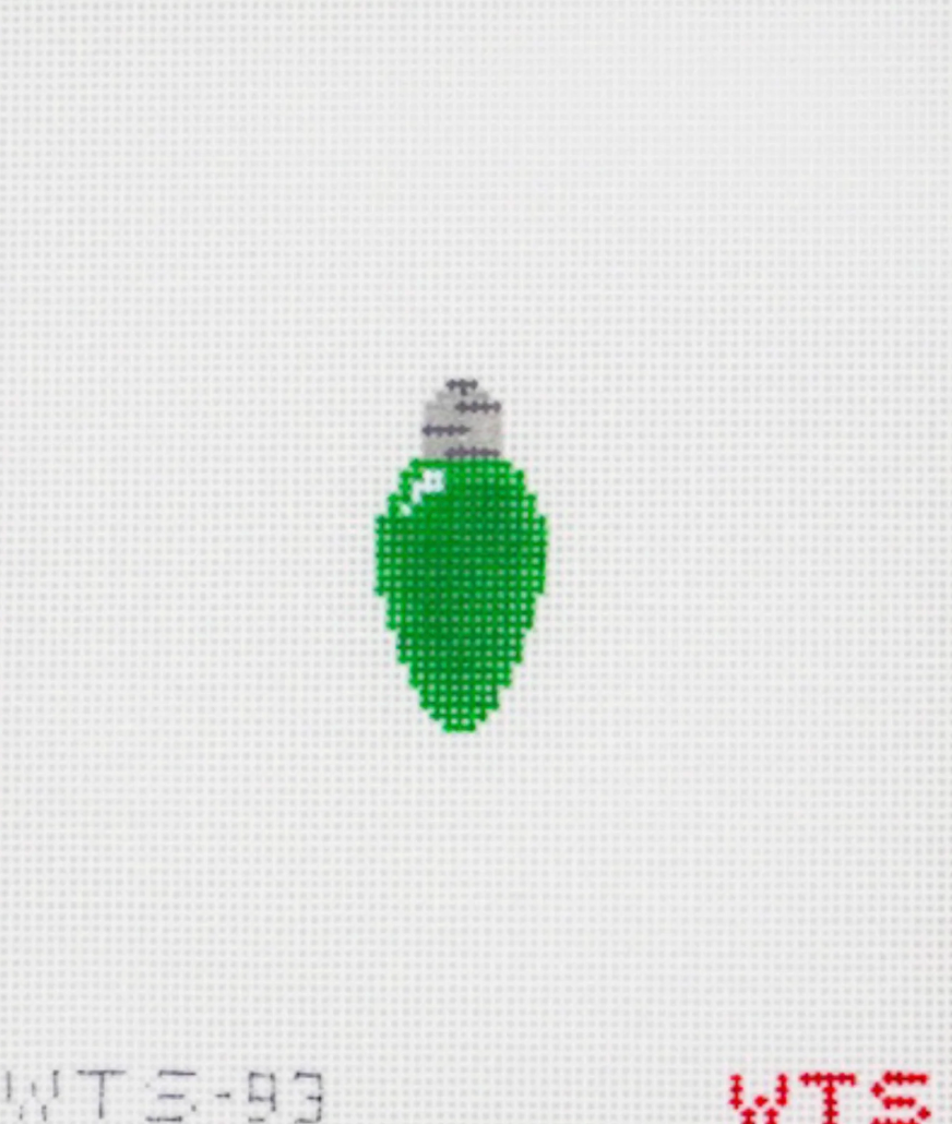 whats the stitch Mini Christmas Light Green needlepoint canvas
