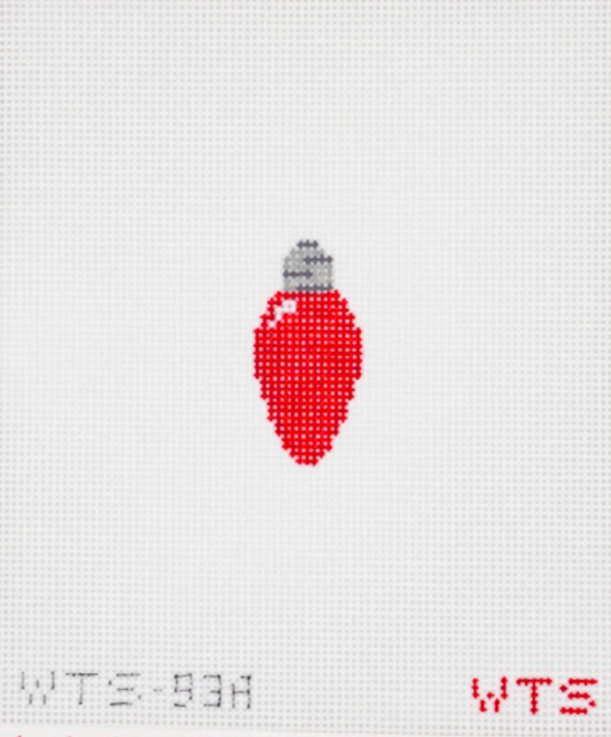 whats the stitch Mini Christmas Light Red needlepoint canvas