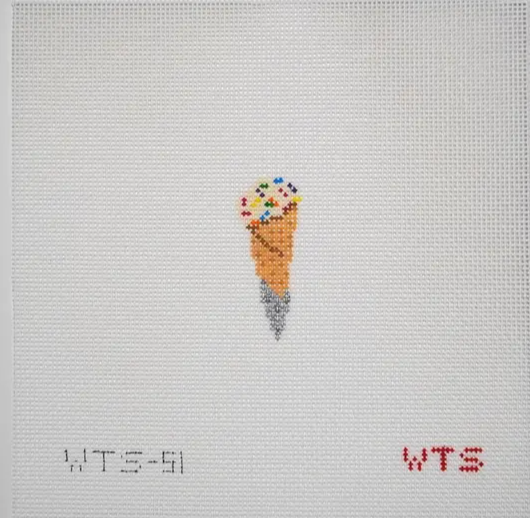 whats the stitch Mini Ice Cream Cone needlepoint canvas