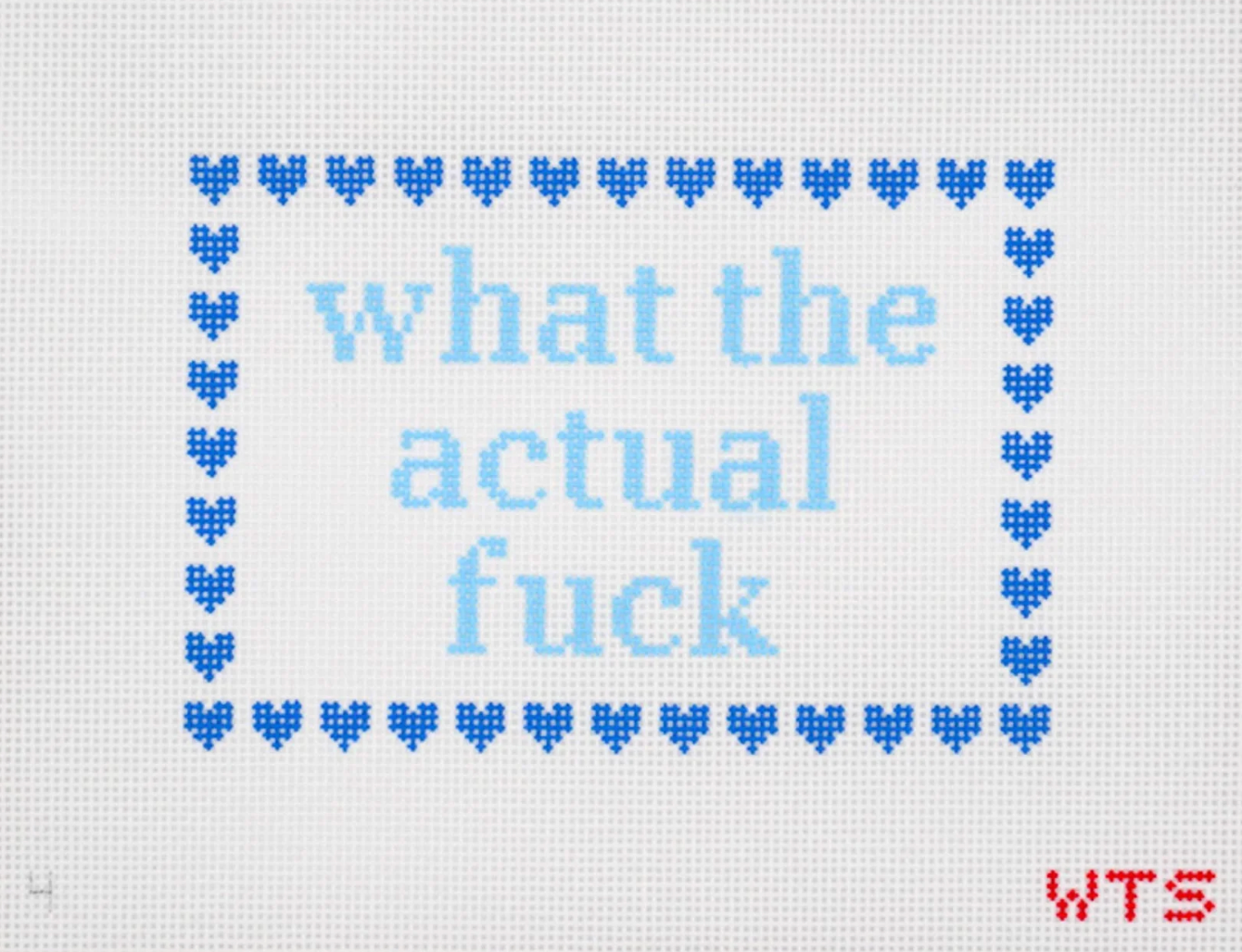 whats the stitch What The Actual Fuck needlepoint canvas