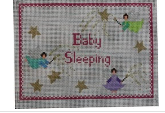 winnetka stitchery Fairy Baby Sleeping Sign needlepoint canvas