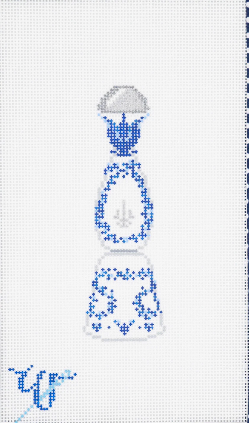 wipstitch Clase Azul tequila bottle ornament