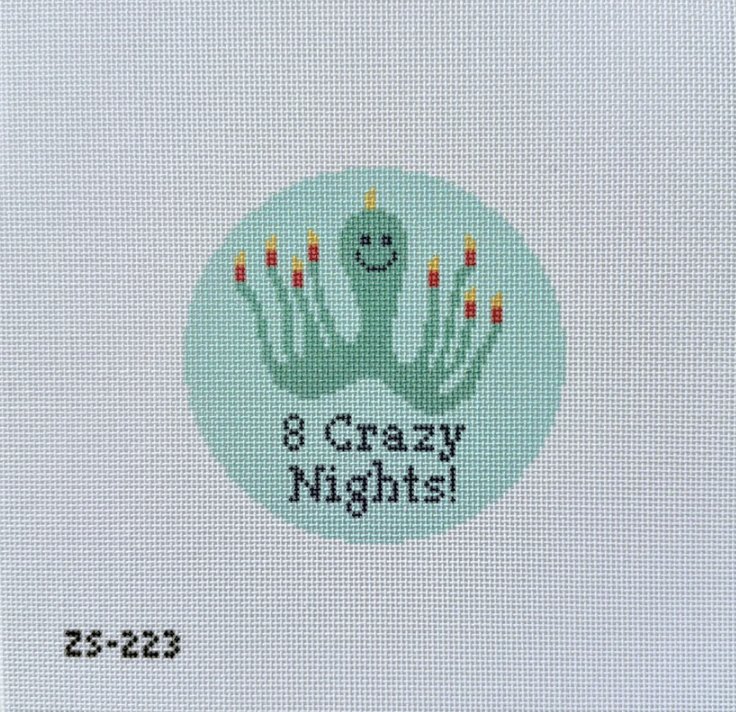 ziggy stitches 8 Crazy Nights Printed needlepoint Canvas
